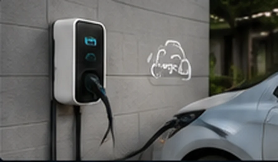 Illustration d’un point de recharge électrique